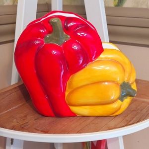 Yellow and Red Pepper  Napkin Holder